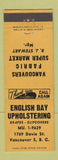 Matchbook Cover - English Bay Upholstering Vancouver BC