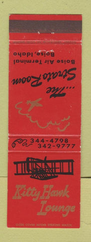 Matchbook Cover - Boise Air Terminal Airport ID Kitty Hawk Lounge