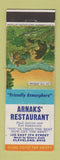 Matchbook Cover - Arnaks' Restaurant Cleveland OH