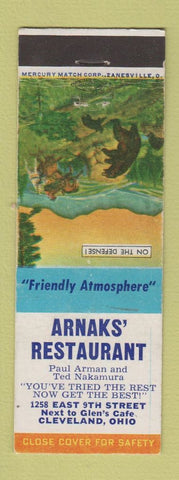 Matchbook Cover - Arnaks' Restaurant Cleveland OH