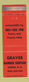Matchbook Cover - Graver Barber Service Fargo ND WEAR