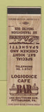 Matchbook Cover - Logiodice Cafe Pittsburgh PA