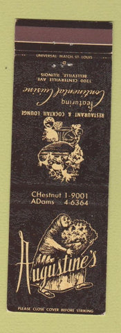 Matchbook Cover - Augustine's Restaurant Belleville IL