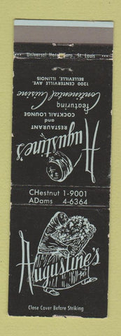 Matchbook Cover - Augustine's Restaurant Belleville IL WEAR