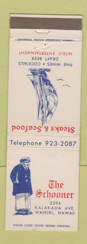 Matchbook Cover - The Schooner Restaurant Waikiki Hawaii
