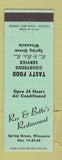 Matchbook Cover - Rex & Bette's Restaurant Spring Green WI