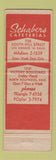 Matchbook Cover - Schabers Cafeteria Los Angeles North Hollywood CA WEAR