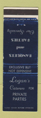 Matchbook Cover - Logan's Catering Rochester NY WEAR
