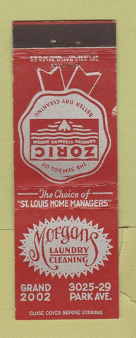 Matchbook Cover - Morgans Laundry Cleaning St Louis MO