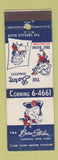 Matchbook Cover - Baron Steuben Hotel Corning NY