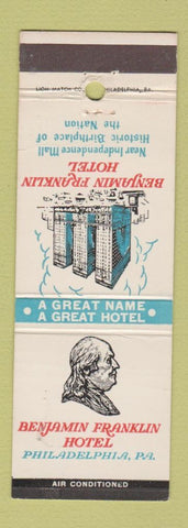 Matchbook Cover - Benjamin Franklin Hotel Philadelphia PA WEAR