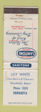 Matchbook Cover - Sanitone Cleaners Lily White Sarasota FL WEAR