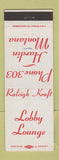 Matchbook Cover - Lobby Lounge Hardin MT WRITING