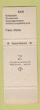 Matchbook Cover - Restaurant Linde Dubendorf Switzerland