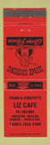 Matchbook Cover - Liz Cafe Pueblo Colorado