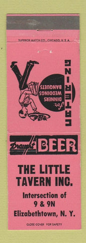 Matchbook Cover - The Little Tavern Inc Elizabethtown NY restaurant WEAR