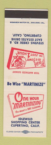 Matchbook Cover - One Hour Martinizing Dry Cleaning Cupertino CA