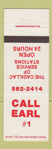 Matchbook Cover - Earl oil gas