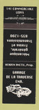Matchbook Cover - Garage De LA Traverse Levis QC auto repair WEAR