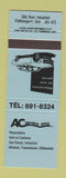 Matchbook Cover - AC Service Enrg Auto Repair Chateauguay QC BLUE