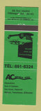 Matchbook Cover - AC Service Enrg Auto Repair Chateauguay QC GREEN