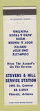 Matchbook Cover - Stevens and Hill Service oil gas auto repair Phoenix AZ