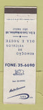 Matchbook Cover - Auto Socorro Sao Paulo Brazil WEAR