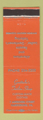 Matchbook Cover - Grattola's Tailor Shop Harrisburg PA