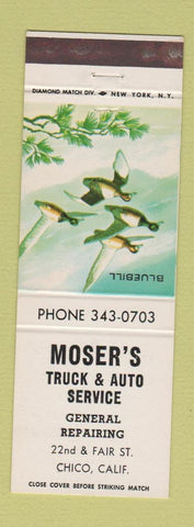 Matchbook Cover - Moser's Truck and Auto Service Chico CA