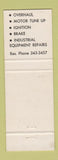 Matchbook Cover - Moser's Truck and Auto Service Chico CA