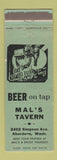 Matchbook Cover - Mal's Tavern Aberdeen WA WEAR
