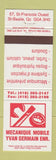 Matchbook Cover - Mecanique Mobile Yvan Germain St Basile QC auto repair