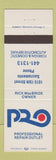 Matchbook Cover - Professional Repair Outlet Sacramento CA auto