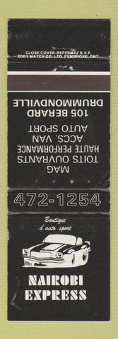 Matchbook Cover - Nairobi Express Drummondville QC WEAR