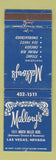 Matchbook Cover - Mallory's Restaurant Las Vegas NV WORN