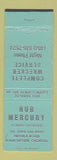 Matchbook Cover - Hub Mercury Manchester GA PRINT ERROR