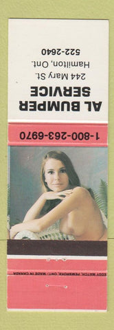 Matchbook Cover - Al Bumper Service Hamilton ON pinup
