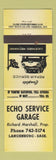 Matchbook Cover - Echo Service Garage auto repair Langenburg SK