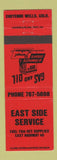 Matchbook Cover - East Side Service Cheyenne Wells Colorado oil gas