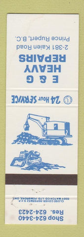 Matchbook Cover - E&G Heavy Repairs Prince Rupert BC
