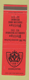 Matchbook Cover - Phillips Kanawha City Restaurant Charleston WV