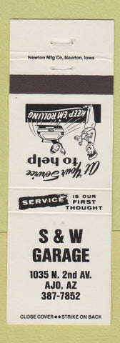 Matchbook Cover - S&W Garage Ajo AZ