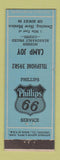 Matchbook Cover - Phillips 66 oil gas Camp Joy Cabins Deming NM ADVANCE