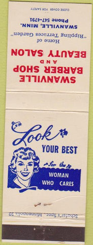 Matchbook Cover - Swanville Barber Shop Beauty Salon MN