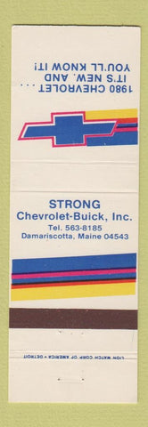 Matchbook Cover - 1980 Chevrolet Strong Buick Damariscotta ME