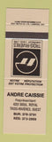 Matchbook Cover - Andre Caissie Chevrolet 1970 Trois Rivieres QC