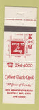 Matchbook Cover - Gilbert Buick Opel Ellisville MO