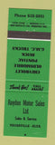 Matchbook Cover Raydon Motors Vegreville AB Chevrolet Buick Pontiac Buick GREEN