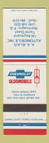 Matchbook Cover - 1973 Chevrolet Oldsmobile AA Blais Montmagny QC