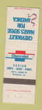 Matchbook Cover - Sevier Chevrolet Oldsmobile Pontiac Tallulah LA